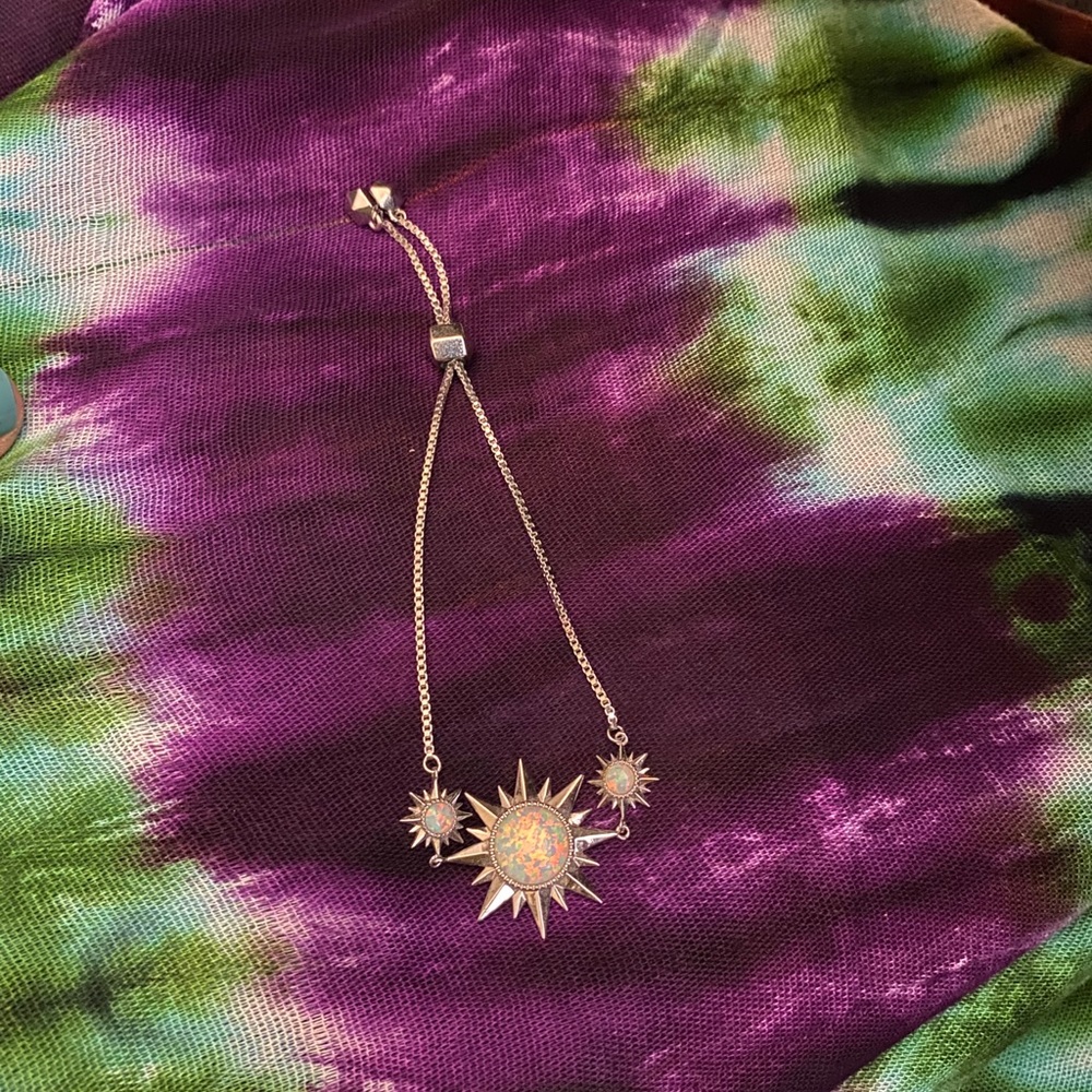Silver sun bracelet